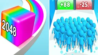 Jelly Run 2048 Vs Count Master Running Games,All Leave Gameplay Max,Android ISO Mobile,Funny Game.,