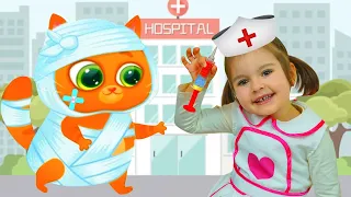 Котик Bubbu Сново Попал в Больницу | Арина как Доктор Лечит Котика Бубу в Игре