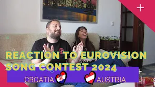 REACTION TO EUROVISION SONG CONTEST 2024. CROATIA/AUSTRIA