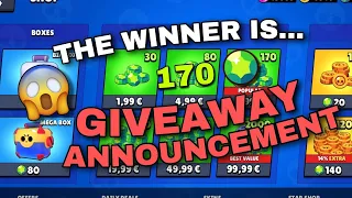 Brawl Stars | Giveaway Winner Announcement! 170 Gems