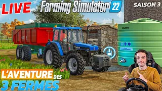 PREMIER LIVE SUR L'AVENTURE DES 3 FERMES ! Farming Simulator 22 !