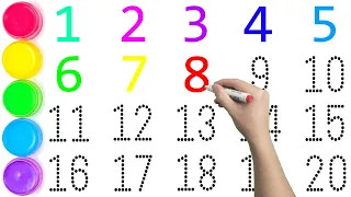 1234 for Kids | How to Read Numbers 1 to 20 | Write Numbers 1 to 20 | Coloring Numbers 1234567890.