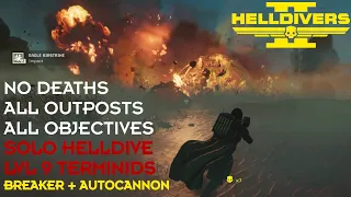 Helldivers 2 // Lvl 9 Terminid Solo Helldive - All Clear, No Deaths - With Autocannon, You Can