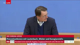 Corona LIVE: Pressekonferenz mit Wieler und Lauterbach zur aktuellen Lage