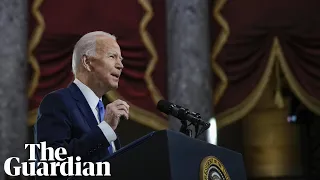 Joe Biden blames Donald Trump’s ‘web of lies’ for US Capitol attack