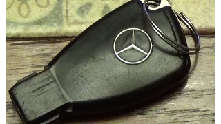 Замена батарейки в ключе Mercedes.