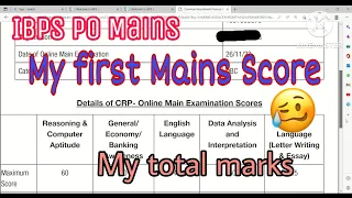 My Ibps Po Mains Score card 2022 | #ibpspo #ibpspomains #bankexam #scorecard #ibps