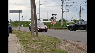 ЖД переезд, попало 2 поезда🚆 мне опять повезло 🥳🙂