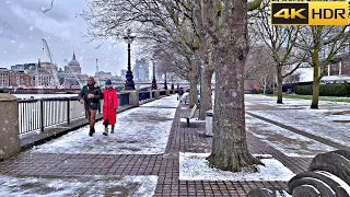 ☃️ 3 HOURs of London Snow Walk ❄️ The Best of Snowfall in London [4K HDR]