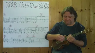 Fingerstyle UKULELE Lesson # 384: ROCK AROUND THE CLOCK (Bill Haley & His Comets)