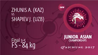 BRONZE FS - 84 kg: J. SHAPIEV (UZB) df. A. ZHUNIS (KAZ), 3-2