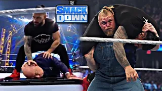 Roman Reigns Attack Paul Haymen & Brock Lesnar Attack The Bloodline | Smackdown 17/12/2021