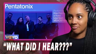 FIRST TIME REACTING TO | Pentatonix- "Kiss From A Rose"