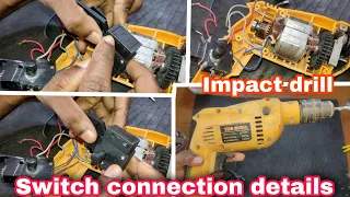 How to connection Impact drill switch full detals | 13mm drill coil and switch connection tips