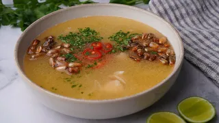 Locals say that this PERUVIAN FISH SOUP is the only HANGOVER CURE you'll ever need!