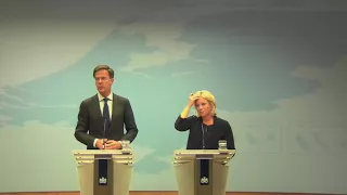 Persconferentie minister-president Rutte en minister Hennis-Plasschaert 10 september 2017