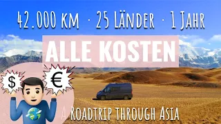 1 YEAR of van life - ALL COSTS - in 365 days overland from Europe to Southeast Asia in a camper van