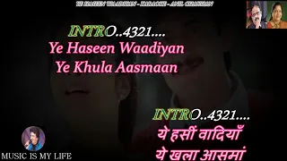 Ye Haseen Wadiyan Karaoke For Male With Scrolling Lyrics Eng. & हिंदी