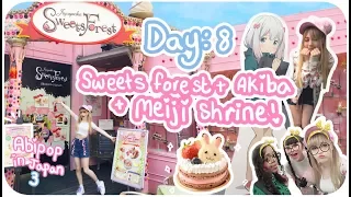 CUTE CAKES & WAIFUS!♪ | Day 8 - Sweets Forest, Meiji Shrine & Akiba! | Abipop in Japan 3 - 2017 ♡