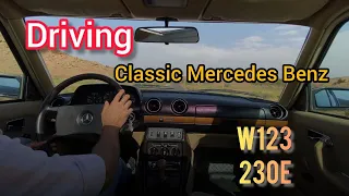 Driving Classic 1984 Mercedes Benz w123 230E.