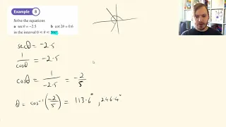 Solving equations with sec, cosec and cot