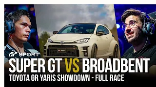 Jimmy Broadbent vs Super GT - Toyota GR Yaris Showdown: The Full Race | Gran Turismo Sport