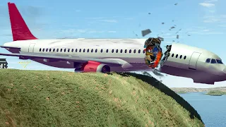 Emergency Landing At The Airport - Lost Control! Airplane Crashes! Besiege plane crash
