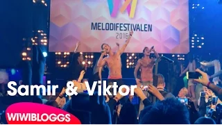 Samir & Viktor "Bada nakna" live @ Melodifestivalen 2016 after party | wiwibloggs