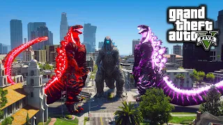 Godzilla , Red Shin Godzilla Vs Shin Godzilla ( GTA V Mods )