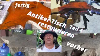 Thailand Ausgewandert. Teil 4 Wir sind fertig. Flex und Auto kaputt aber egal, die Tische sind super