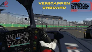 Max Verstappen Onboard - 2023 Australian GP - Albert Park, Melbourne - Assetto Corsa