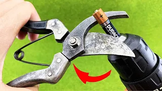 A handyman's special way to sharpen scissors! Sharpen Pruning Shears to Razor Sharpness