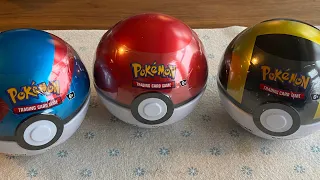 Opening Pokémon balls contain a mix of Pokémon cards packs