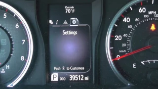 2016 Toyota Camry Instrument Cluster Video screen options