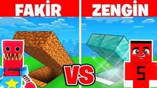 ZENGİN vs FAKİR GİZLİ EV !! - Minecraft