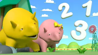 Дино и Дина рассматривают облака и учат цифры Изучайте вместе с Дино Обучающий мультфильм для детей