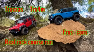 Traxxas trx4m on a real rock course