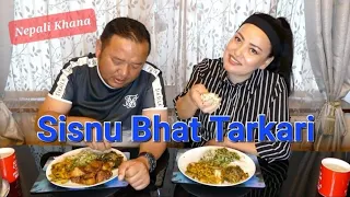 || Aafnai Bariko Sisnu sanga Bhat Tarkari mukbang ||🇳🇵