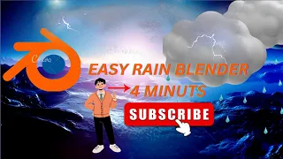 How to make it rain in 3 minutes blender tutorial