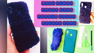 How to make Wool Plush phone case at home| DIY life hacks Mob cover decore, Mob cover designing idea