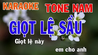 Giọt Lệ Sầu Karaoke Tone Nam Nhạc Sống - Phối Mới Dễ Hát - Nhật Nguyễn