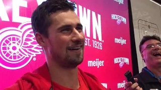 Red Wings’ Dylan Larkin breaks down Madison Bowey’s skills