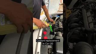 Coolant replacement in I20 || Pls subscribe #youtubeshorts