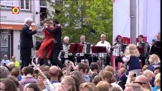 Het koningspaar op de Markt in Den Bosch