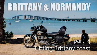 Motorcycle trip to France. Part 4 - Saint-Nazaire bridge to Brittany coast