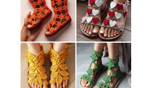 Most Beautiful Crochet Sandals inspiration,150+ designs 🔥