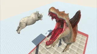 Giant Spinosaurus Swallows the units - Animal Revolt Battle Simulator