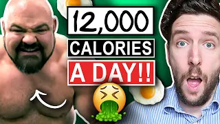 Nutritionist Reviews | Strong Man — Full Day of Eating (12,000+ calories)