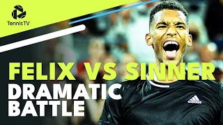 Felix Auger-Aliassime vs Jannik Sinner DRAMATIC Battle | Cincinnati 2022 Highlights