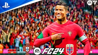 FIFA 24 - Portugal vs Noruega / PS5™ Gameplay / CRISTIANO RONALDO vs ERLING HAALAND - EA FC 24